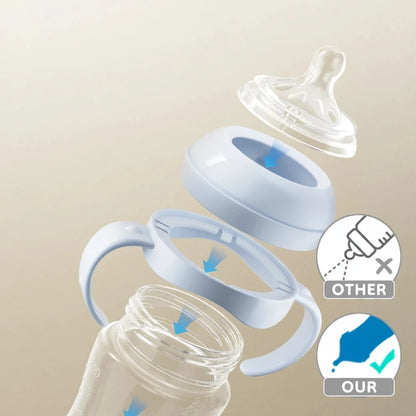 Biberons en polypropylène (PP) pour nouveau-nés (150/240/330 ml) – Anti-étouffement et anti-coliques – Sans BPA