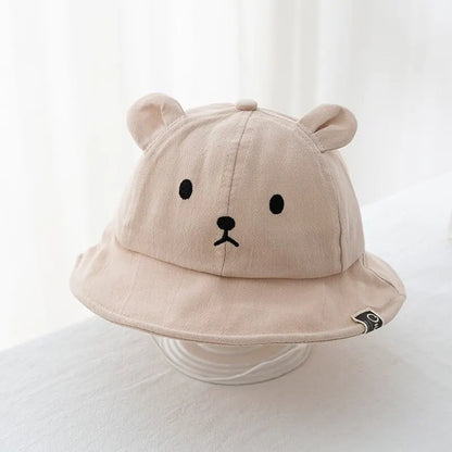 Chapeau bob nounours en coton pour bébé (garçon ou fille).