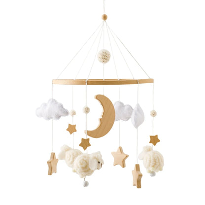 Mobile musical pour bébé (0-12 mois) support en bois