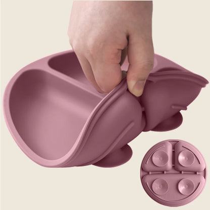 Assiette à ventouse en silicone pour bébé (sans BPA)