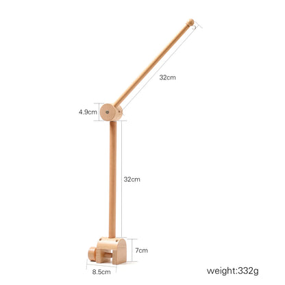 Mobile musical pour bébé (0-12 mois) support en bois