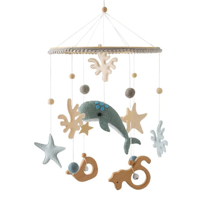 Mobile musical pour bébé (0-12 mois) support en bois