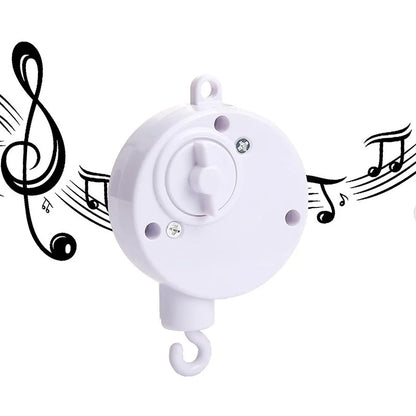 Mobile musical pour bébé (0-12 mois) support en bois