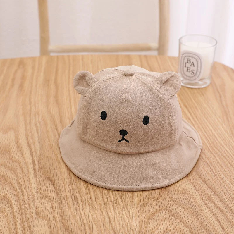 Chapeau bob nounours en coton pour bébé (garçon ou fille).