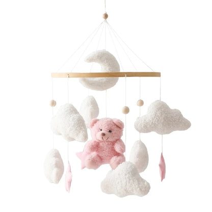 Mobile musical pour bébé (0-12 mois) support en bois