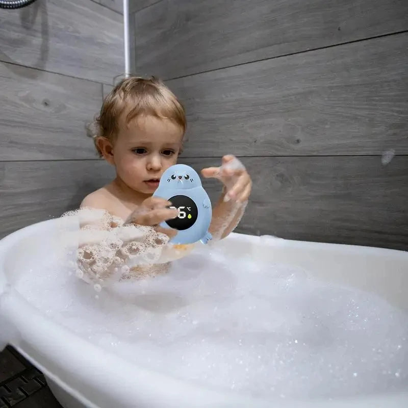 Thermomètre de bain pour bébé, alerte de température et affichage LED.