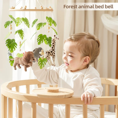 Mobile musical pour bébé (0-12 mois) support en bois