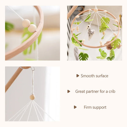 Mobile musical pour bébé (0-12 mois) support en bois