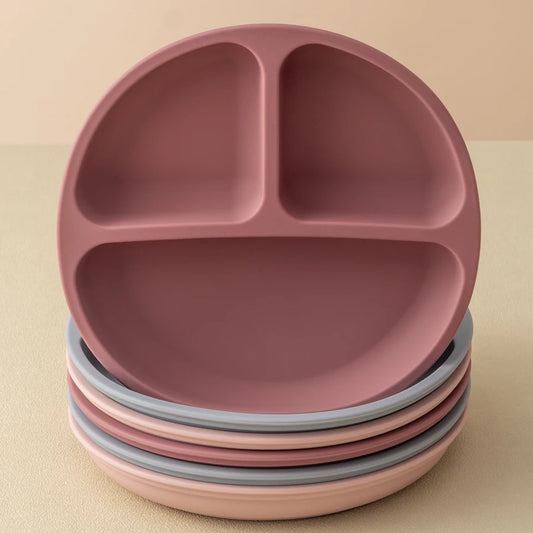 Assiette à ventouse en silicone pour bébé (sans BPA)