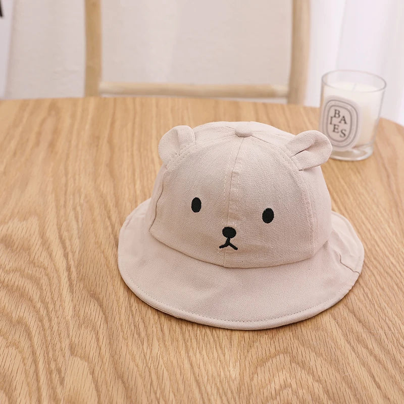 Chapeau bob nounours en coton pour bébé (garçon ou fille).